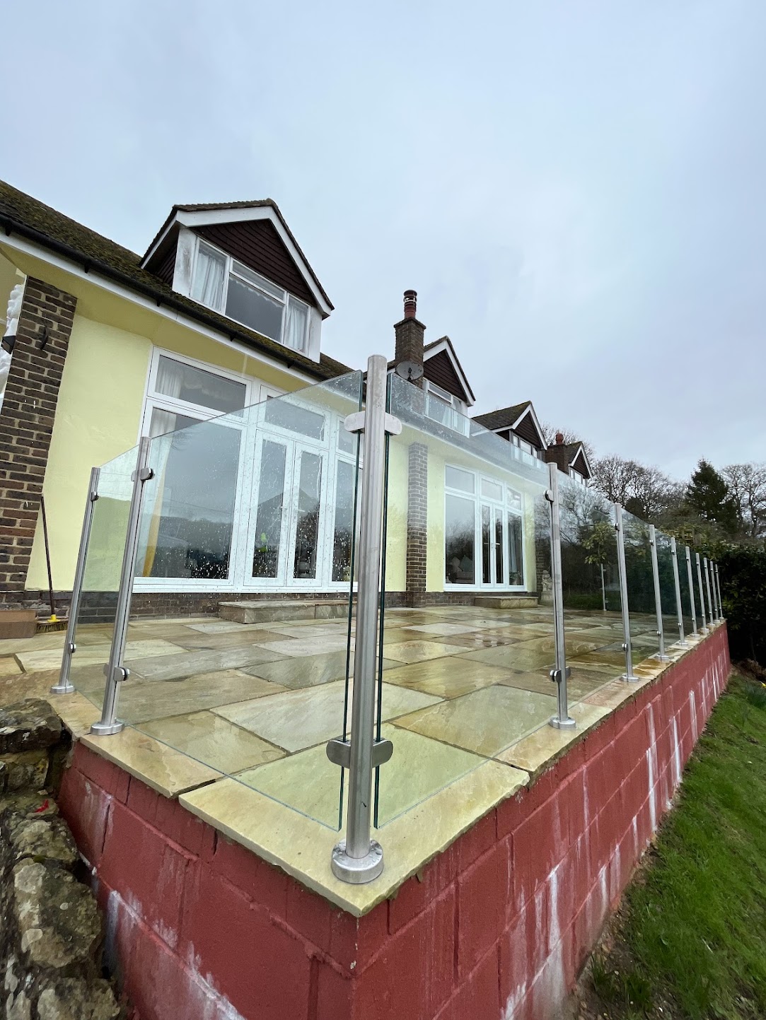 Modular 48.3mm Stainless Steel Without Handrail and 13.5mm Glass