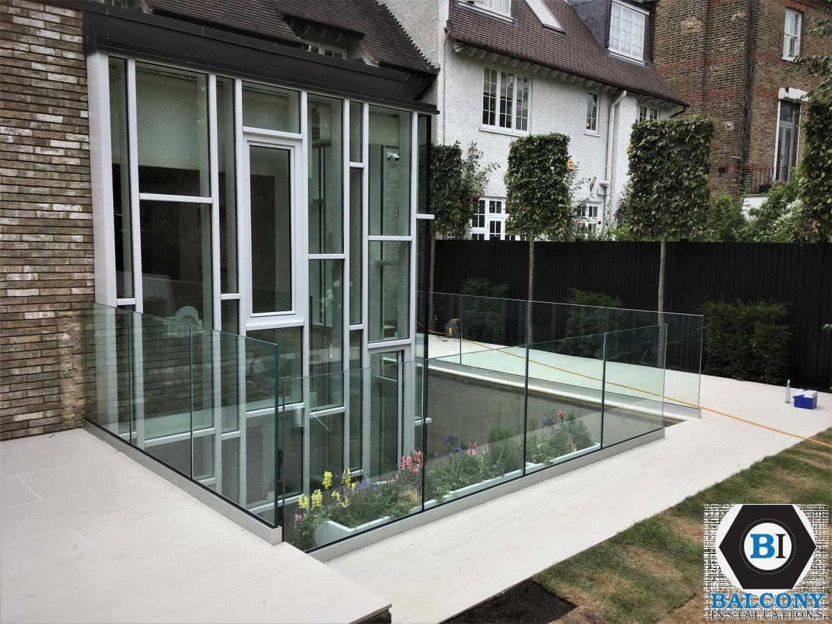 Balcony Installations designed and fitted frameless glass balustrades