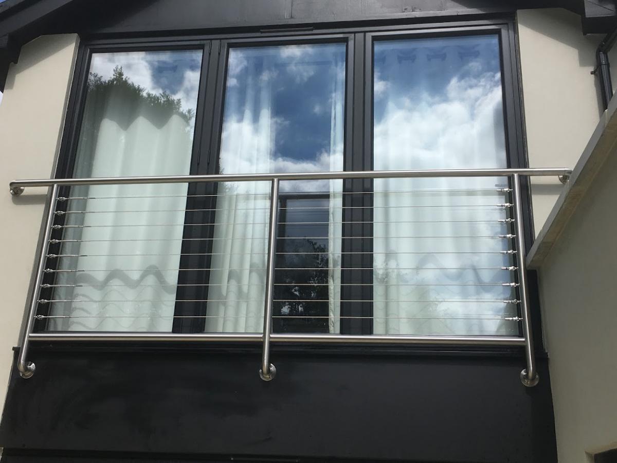 Wired juliet balcony with stainless frames