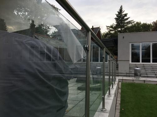 Balcony Installations modular glass balustrades on patio and toughened glass