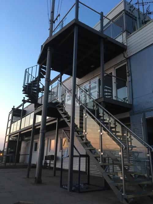 Complete set of balustrades at sailing club by Balcony Installations